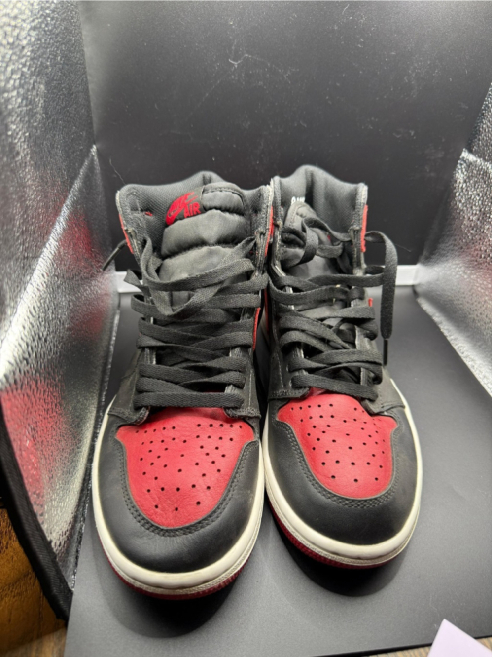 Air Jordan 1 Retro High OG Bred Banned 2016 555088-001 Used No Box